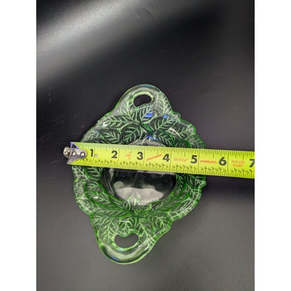 Depression Glass Green Pear Pattern Bowl Handles - Picture 8 of 14